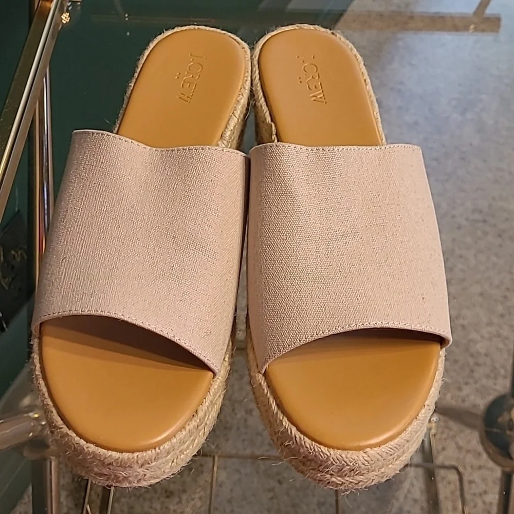 J. CREW tan espadrilles